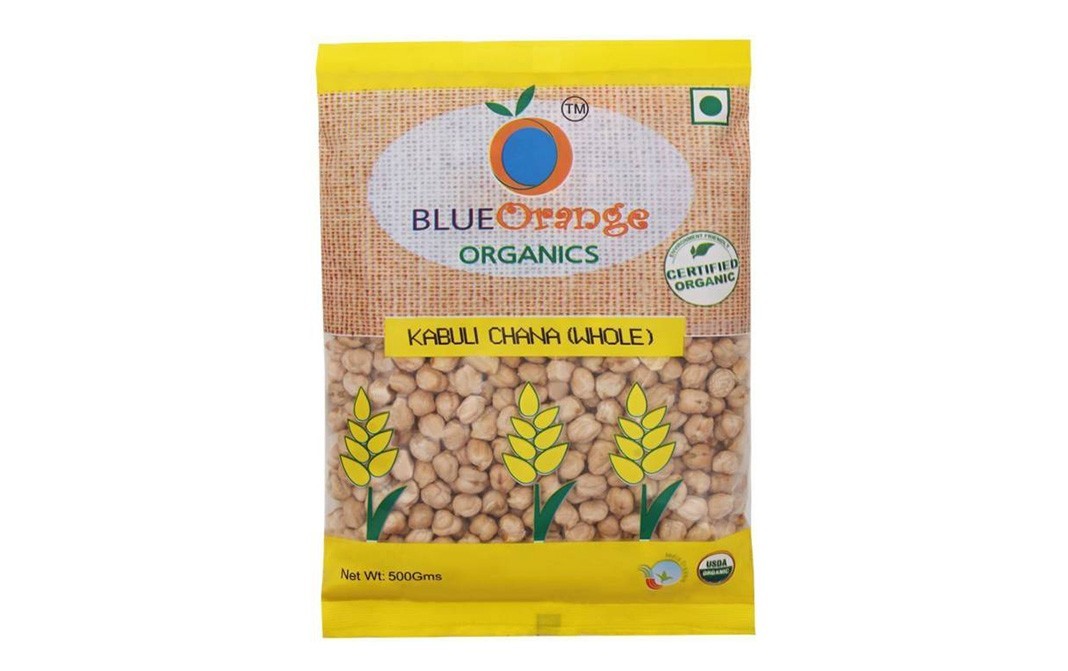 Blue Orange Organics Kabuli Chana (Whole)    Pack  500 grams